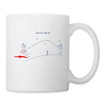 L'amour est dans l'air - Mug blanc - blanc - Droite