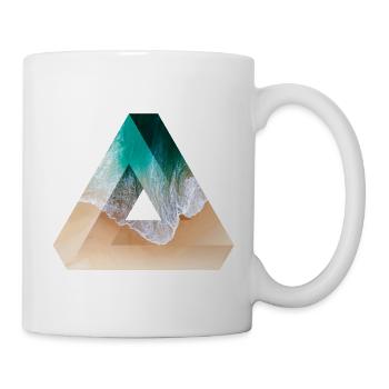 Penrose triangle Optical illusion sea and nature - Mug - white - Right