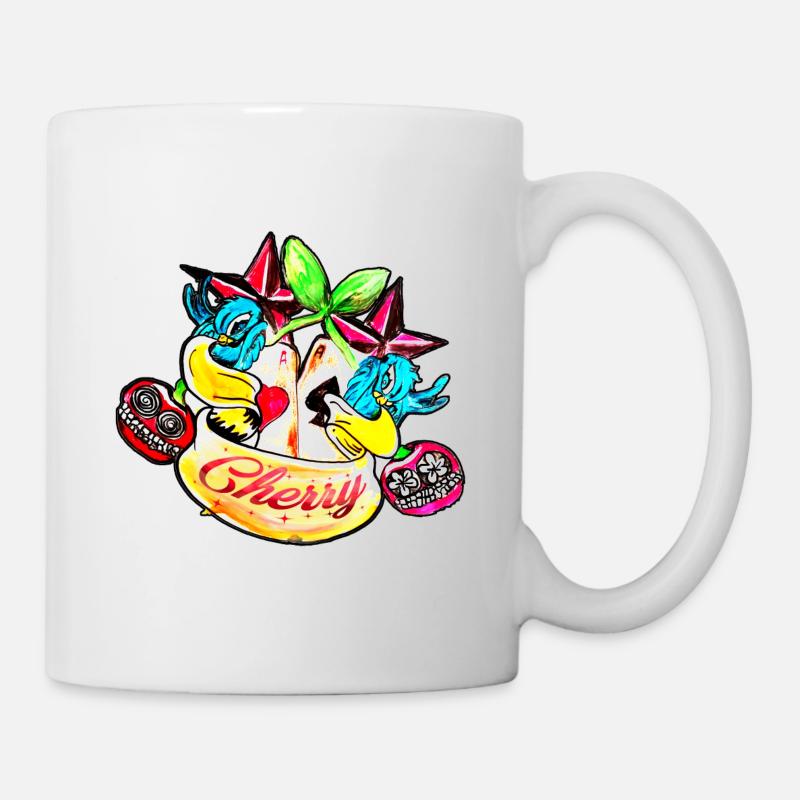 Cherry Rockabilly - Tasse - Weiß