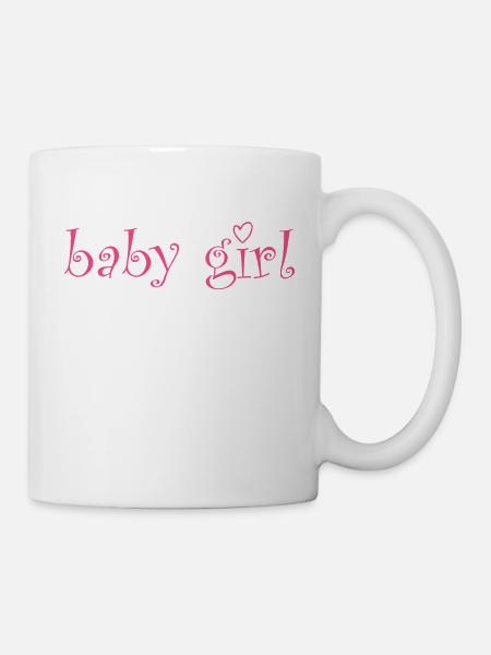 Baby Girl Pink with Heart - Mug - white