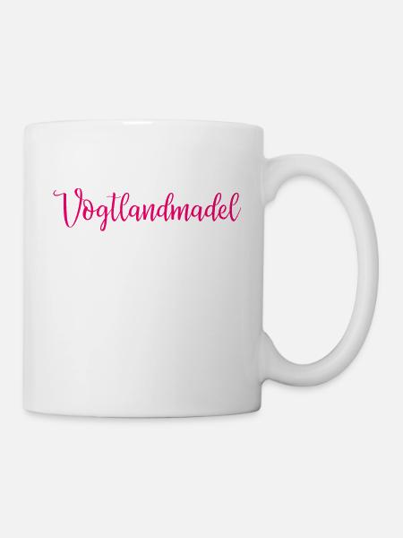 Vogtlandmadel Vogtland Souvenir Geschenk - Tasse - Weiß