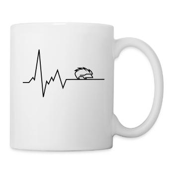 herzschlag igel - Tasse - Weiß - Rechts