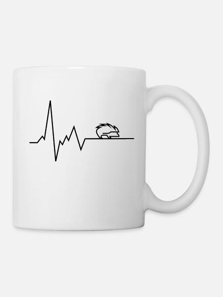 hérisson battement de coeur - Mug blanc - blanc