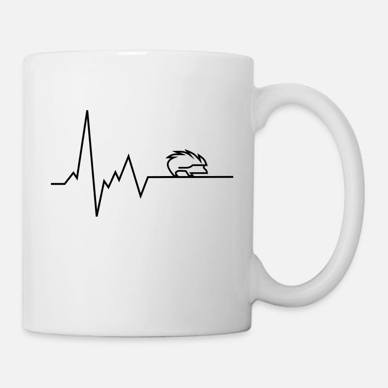 hérisson battement de coeur - Mug blanc - blanc