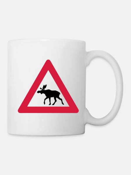 Avertissement Moose Connexion - Mug blanc - blanc