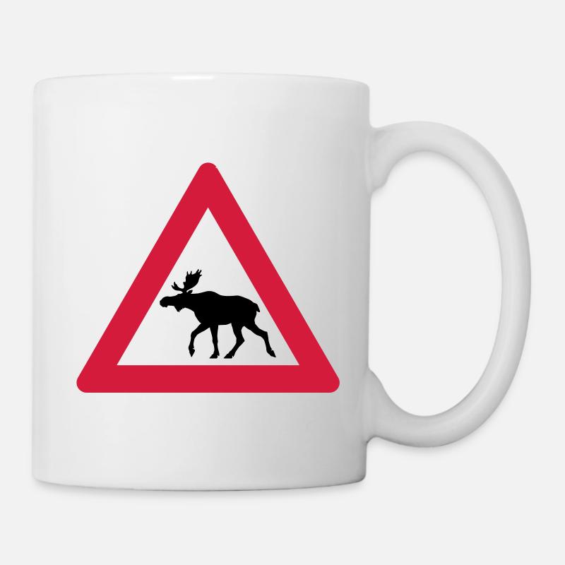 Avertissement Moose Connexion - Mug blanc - blanc