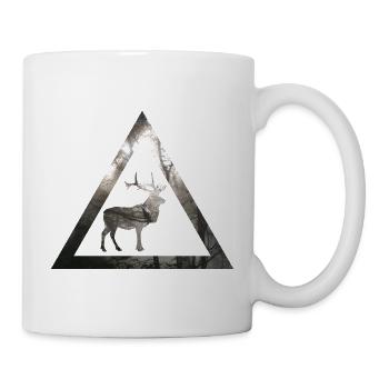 Triangle mystique des cerfs des forêts - Mug blanc - blanc - Droite