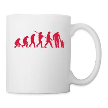 Père évolution fils fille fille | idée cadeau - Mug blanc - blanc - Droite