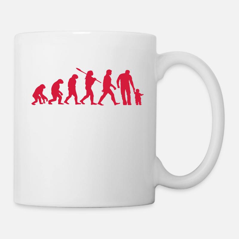 Father evolution son daughter child | gift idea - Mug - white