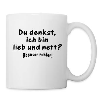 Böser Fehler. - Tasse - Weiß - Rechts
