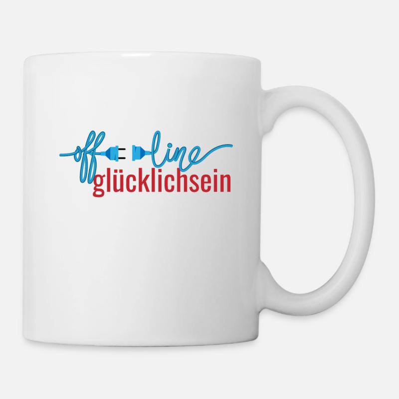 offline glücklichsein - Tasse - Weiß