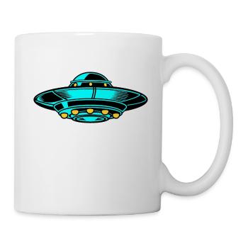 UFO Aliens Space Raumschiff Geschenkidee - Tasse - Weiß - Rechts