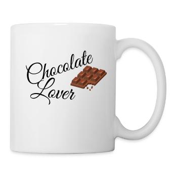 J'adore l'idée de cadeau pour amateur de chocolat grignoter du chocolat - Mug blanc - blanc - Droite