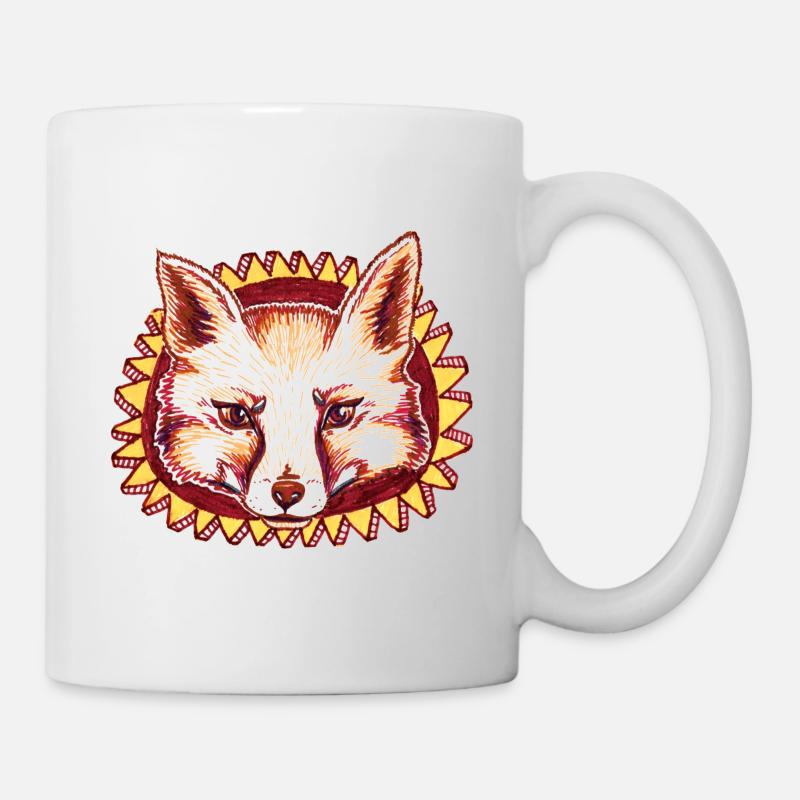 Renard Cartoon - Mug blanc - blanc