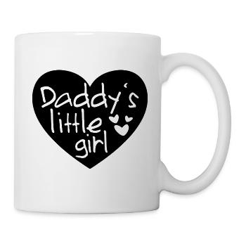 Daddys Little Girl - Papas kleines Mädchen schwarz - Tasse - Weiß - Rechts