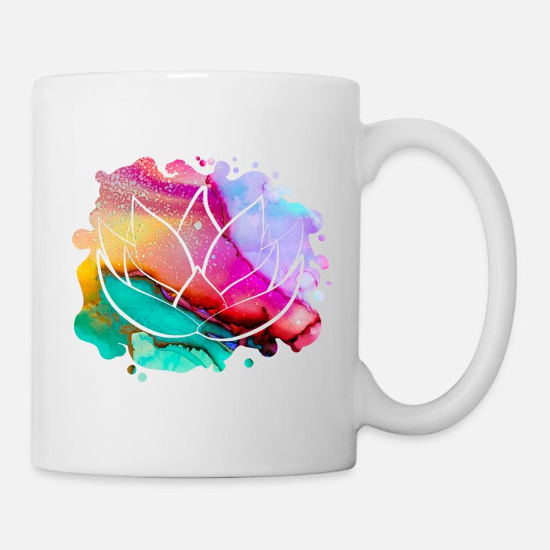 fleur de lotus - Mug blanc - blanc