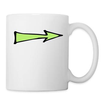 Flèche verte - Mug blanc - blanc - Droite