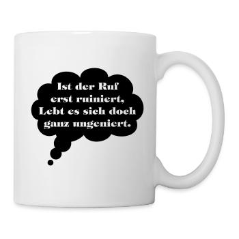 Une fois que l'appel a été ruiné, il vit sans entrave - Mug blanc - blanc - Droite