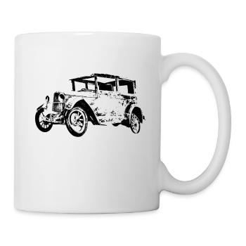 Oldtimer Voiture à la ferraille Historique - Mug blanc - blanc - Droite