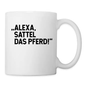 Alexa sattel das Perd - Farbwechsel - Tasse - Weiß - Rechts