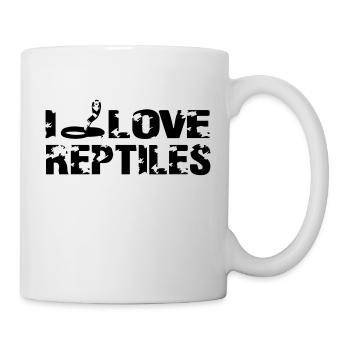 I love reptiles - Tasse - Weiß - Rechts