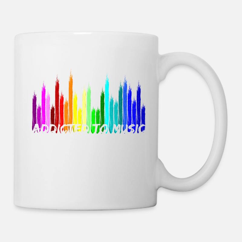 Addicted to Music Equalizer Sound Control - Mug - white