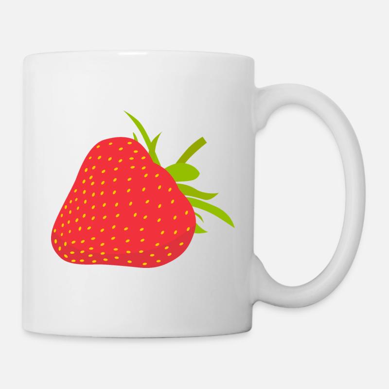 Erdbeere - Tasse - Weiß