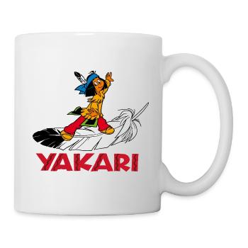 Yakari auf Feder - Tasse - Weiß - Rechts