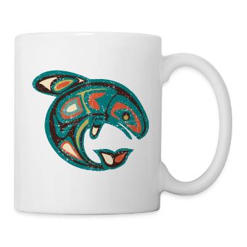 Native American Totem ORCA Killer Whale 1 - Tasse - Weiß - Rechts