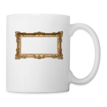 Cadre doré - Mug blanc - blanc - Droite