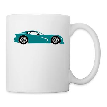 Voiture de sport - Mug blanc - blanc - Droite