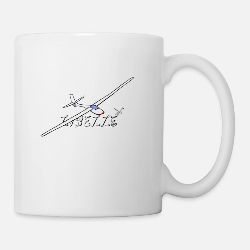 Libelle Segelflugzeug - Tasse - Weiß
