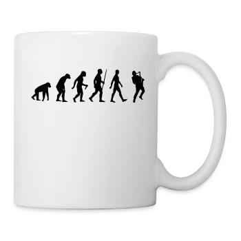 Saxophone, saxophone, music, instrument, evolution - Mug - white - Right
