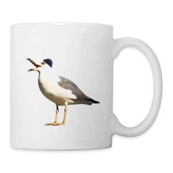 Möwe mit Mütze - Tasse - Weiß - Rechts