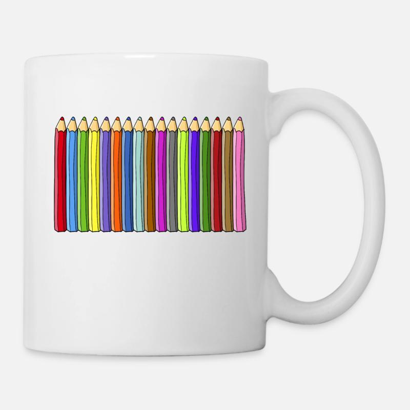 Bleistifte - Tasse - Weiß