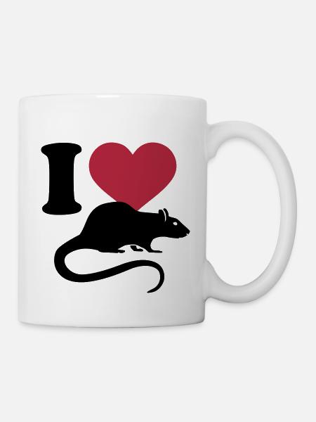 Ratte - Tasse - Weiß