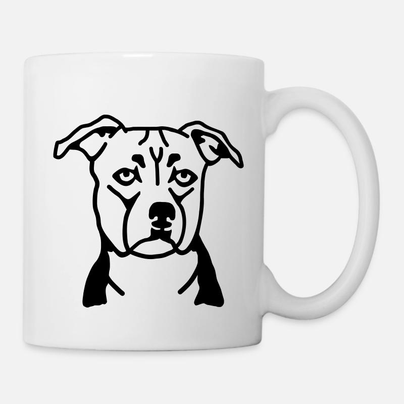 Staffordshire Terrier - Tasse - Weiß
