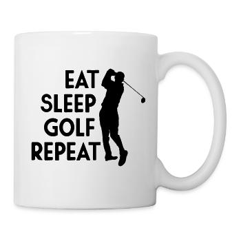 Eat Sleep Golf Repeat - Mug - white - Right