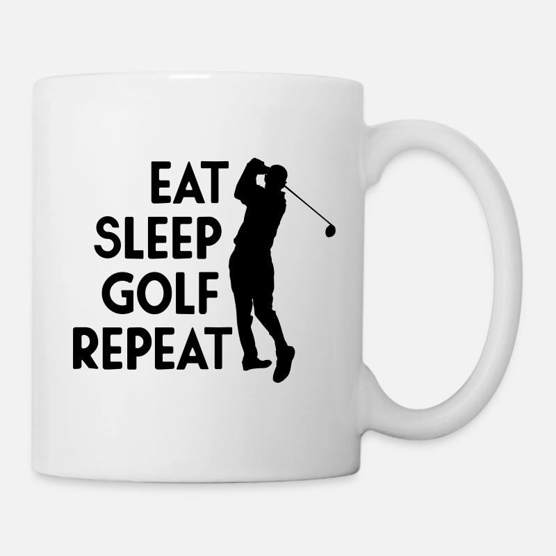 Eat Sleep Golf Repeat - Tasse - Weiß