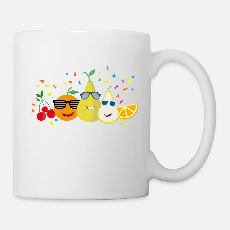 Fröhliche Früchtchen - Tasse - Weiß