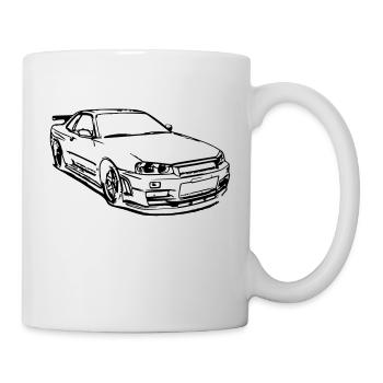 Skyline GTR R34 - Mug - white - Right