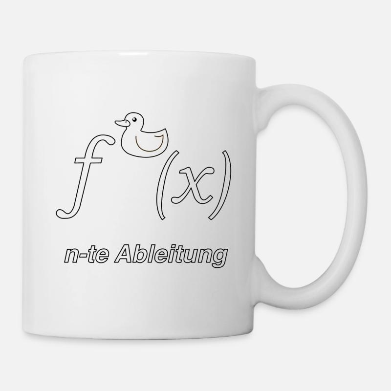 Canard dérivation Mathe Witz (SW) - Mug blanc - blanc
