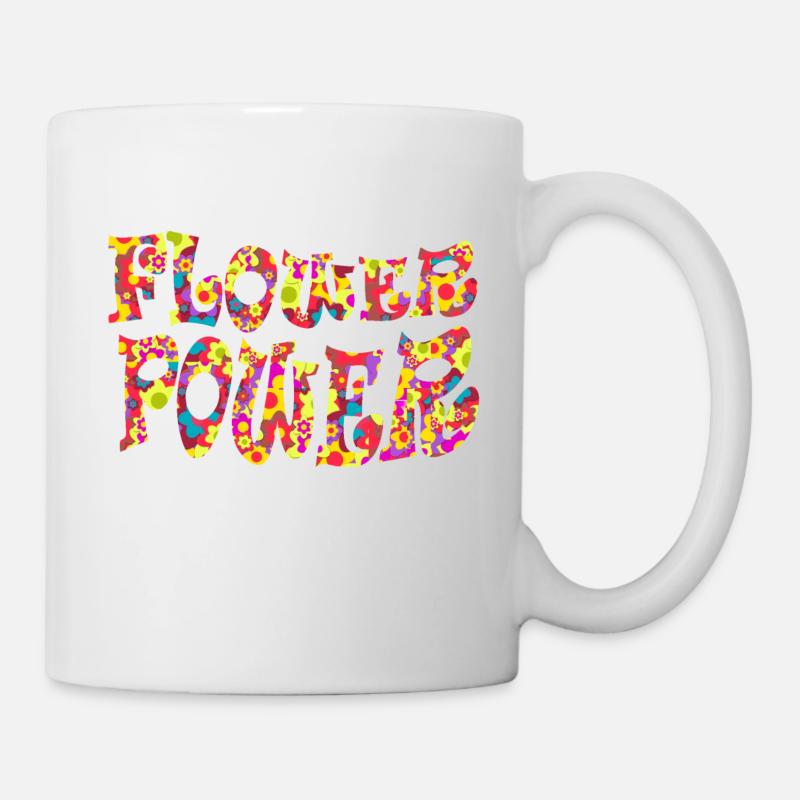 flower power hippie 1 - Tasse - Weiß