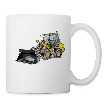 Radlader mittel Farbig wheel loader Schaufellader - Tasse - Weiß - Rechts