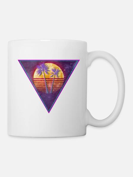Retro Triangle - Tasse - Weiß