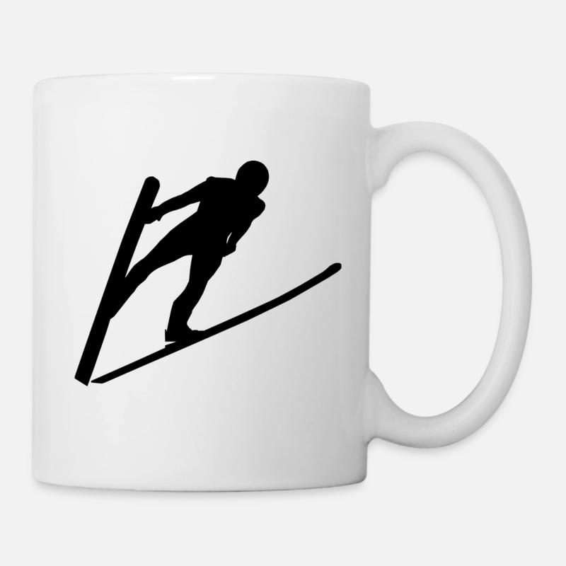 Coupe de saut à ski pour tasse à café - Mug blanc - blanc