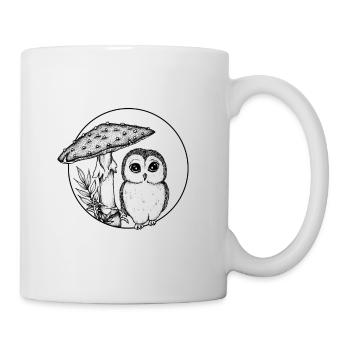 Owl and mushroom - Mug - white - Right