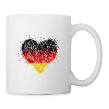 Heart Germany Flag Vintage - Mug - white - Right