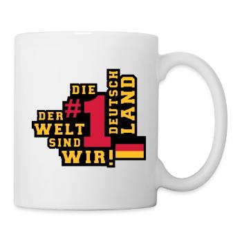 Deutschland (Nummer 1 der Welt) 01 - Tasse - Weiß - Rechts