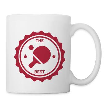 Table Tennis - Ping Pong - Sport - Racket - Ball - Tasse - Weiß - Rechts